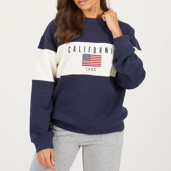 ブレーブソウル レディース アウター パーカー・スウェット クルーネック シャツ Brave Soul BS Womens Crew Neck Sweatshirt with California E