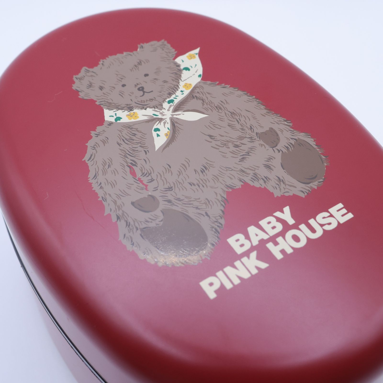 美品】ベビーピンクハウス☆お弁当箱♪2段 テディデザイン ランチ