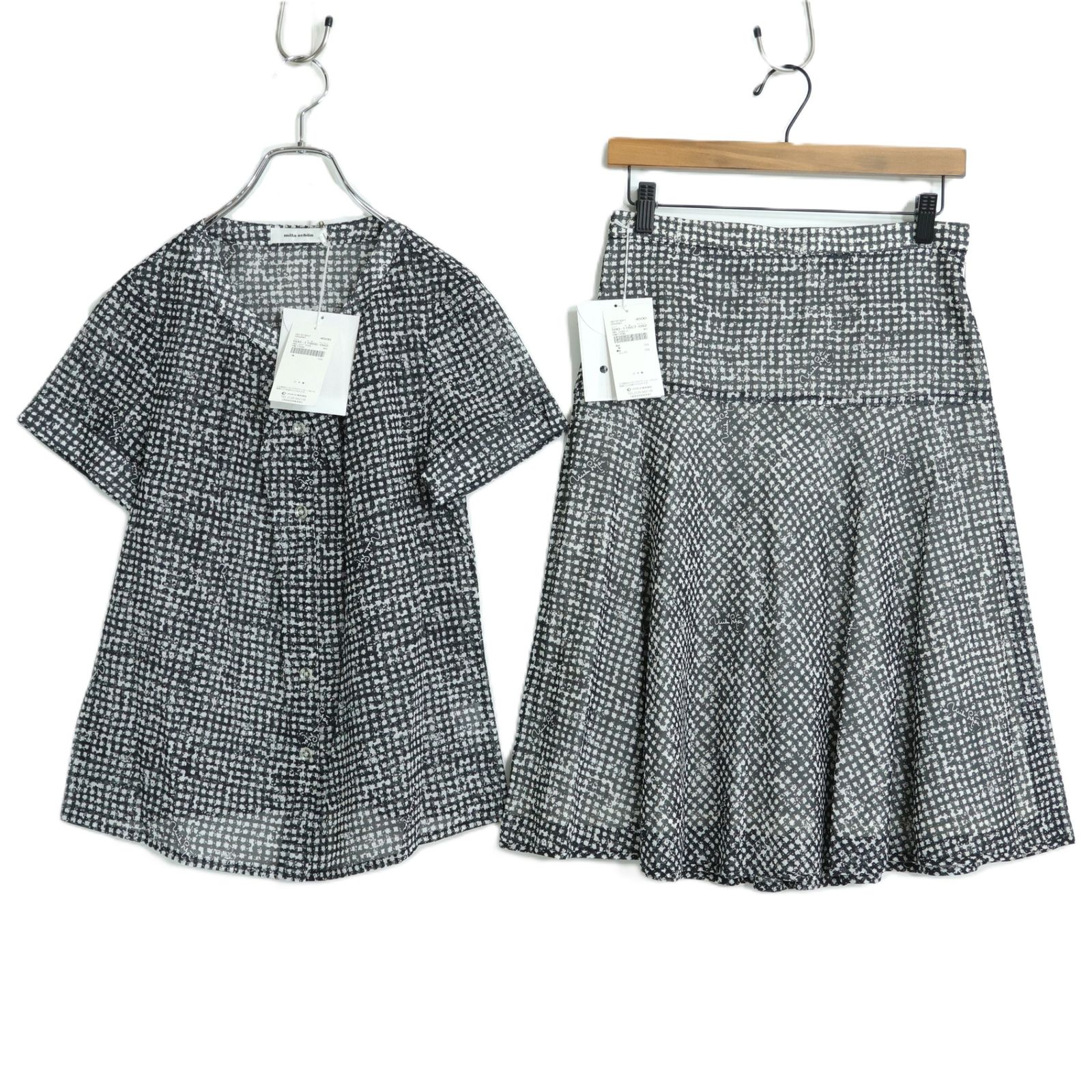 極美品・紙タグ有】ミラショーン☆涼しげな二点セット 半袖ブラウス