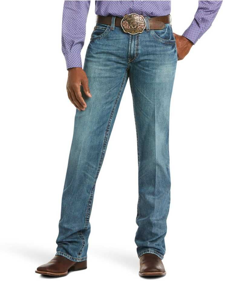 アリアト メンズ ボトムス デニムパンツ ブーツカット ローライズ ブーツ ジーンズ Ariat M4 Low Rise Scoundrel Bootcut Jeans Indigo インディゴ