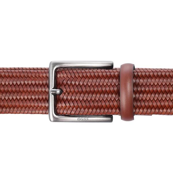ボス メンズ アクセサリー ベルト レザー Bossemyo Woven Leather Belt Brown ブラウン 20,986円