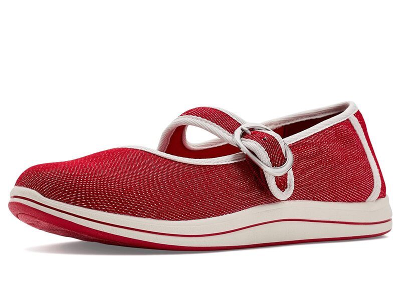 クラークス レディース シューズ サンダル Clarks Breeze Janey Red Textile レッド