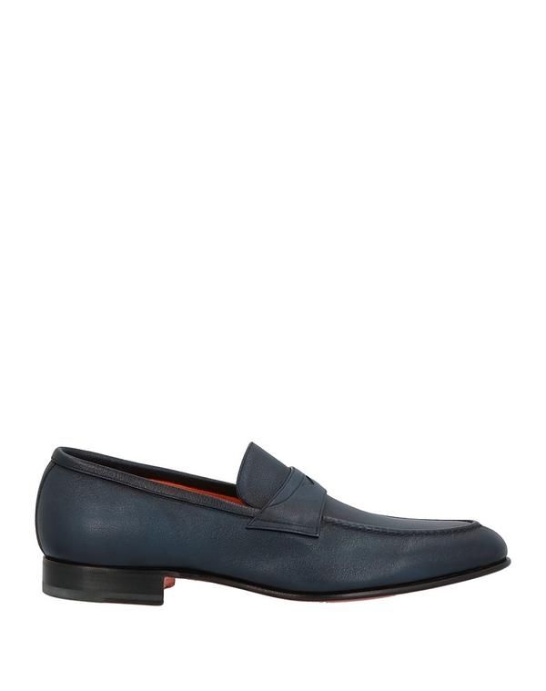 サントーニ メンズ シューズ スリッポン・ローファー SANTONI モカシン Navy ネイビー