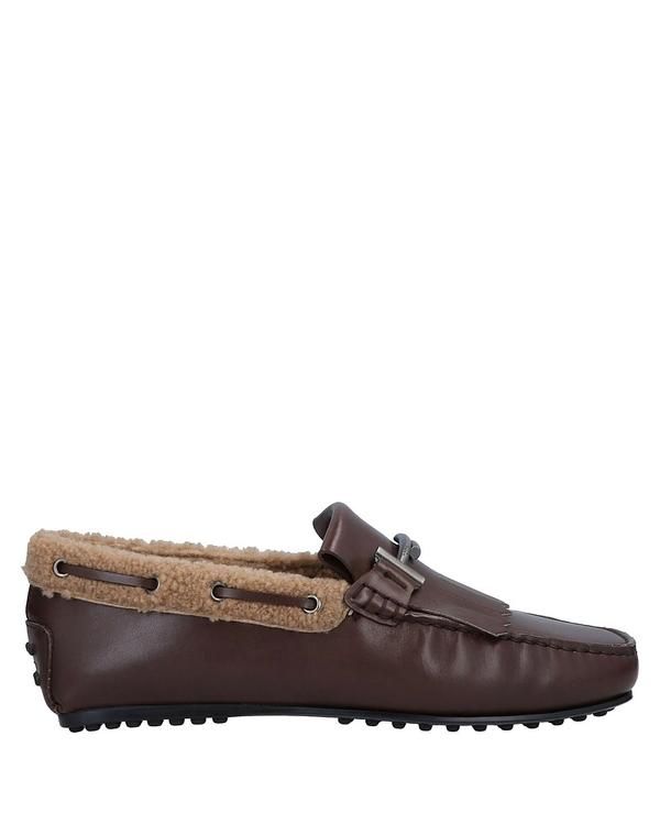 トッズ メンズ シューズ スリッポン・ローファー TODS モカシン Dark Brown ブラウン