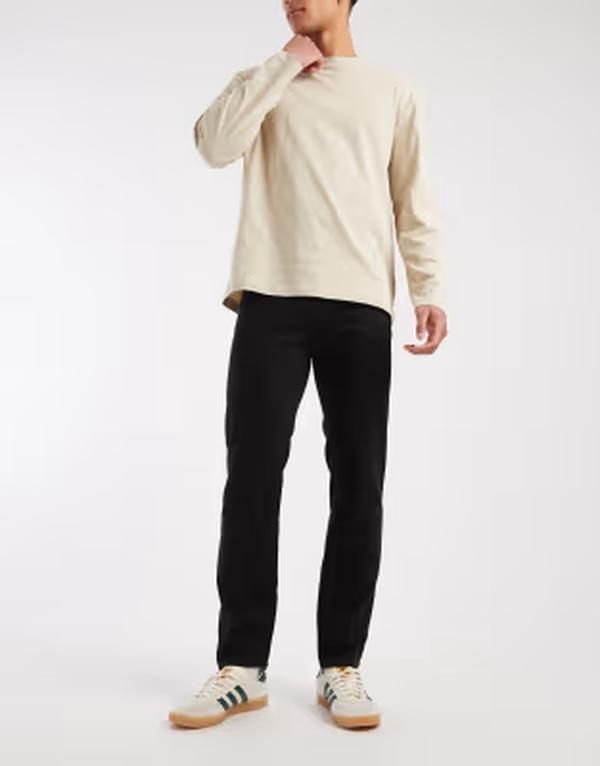 ジャック アンド ジョーンズ メンズ ボトムス デニムパンツ ジーンズ Jack Jones Clark straight fit jeans Black ブラック