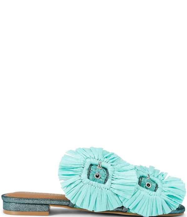 カートジェイガーロンドン レディース シューズ パンプス サンダル Kurt Geiger London Raffia Buckle Ornament Flat Slide Sandals Turqu 27,170円
