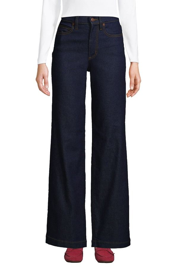 ランズエンド レディース ボトムス デニムパンツ ワイドレッグ ジーンズ Lands End High Rise Wide Leg Denim Jeans Riverinse デニム 24,600円