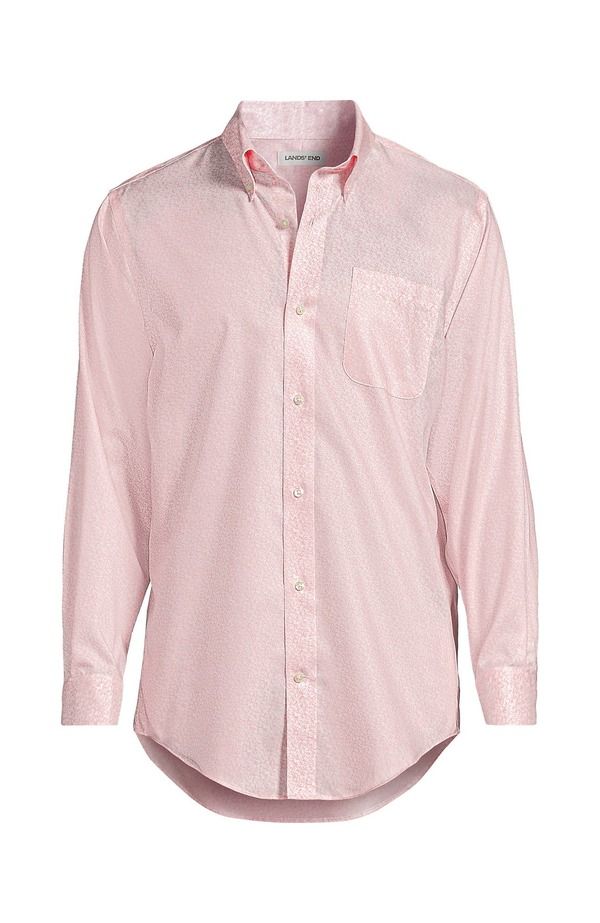 ランズエンド メンズ トップス シャツ ボタンダウン コットン ダウン Lands End No Iron Supima Cotton Pinpoint Buttondown Collar Dress