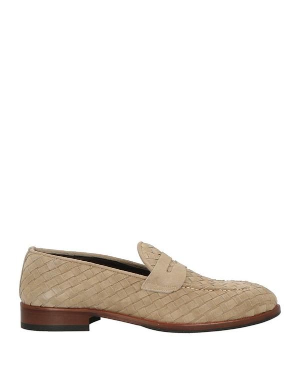 バルバナポリ メンズ シューズ スリッポン・ローファー BARBA Napoli モカシン Beige ベージュ