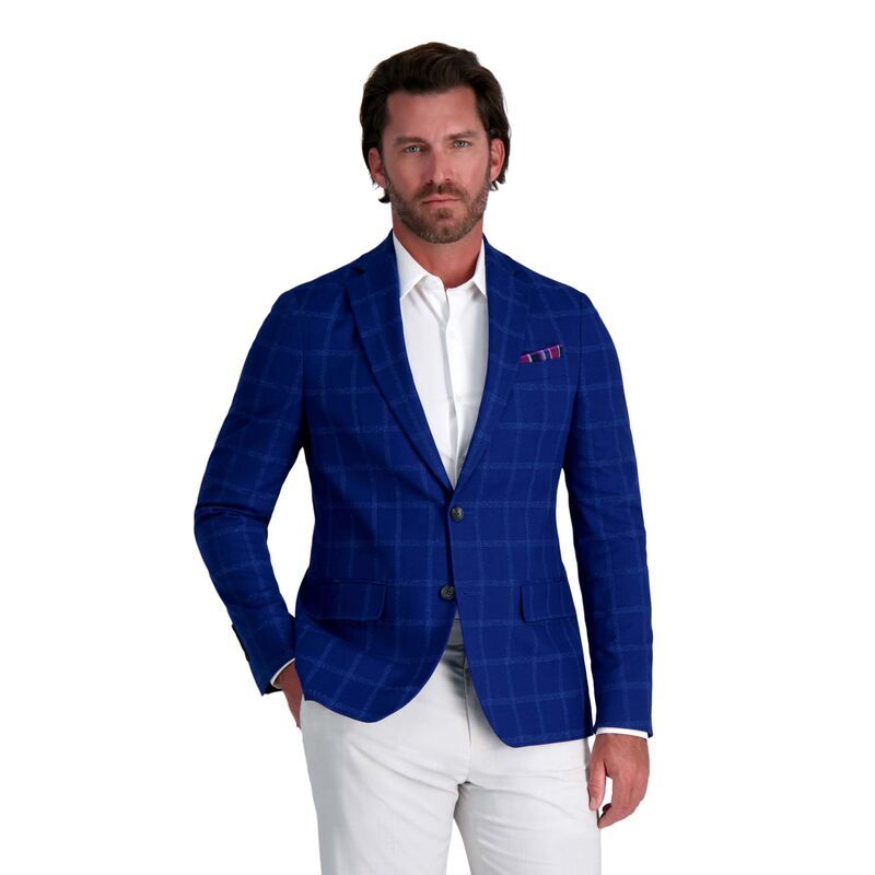 ハガー レディース アウター ジャケット・ブルゾン Mens JM Haggar Premium Tailored Fit Windowpane Sport Jacket Indigo インディゴ