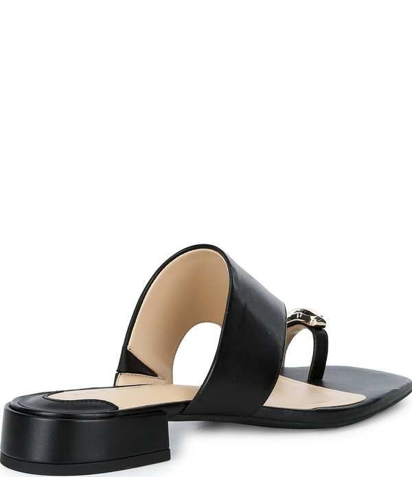 アレックスマリー レディース シューズ サンダル レザー Alex Marie Nancy Leather Ornamented Toe Loop Sandals Black ブラック