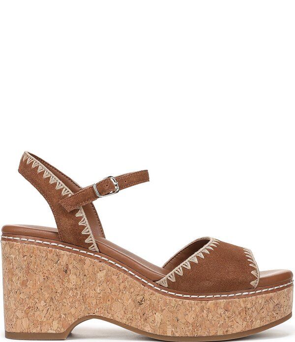 ナチュライザー レディース シューズ サンダル プラットフォーム スエード アンクル Naturalizer Della Suede Ankle Wraplatform Wedge Sandals W