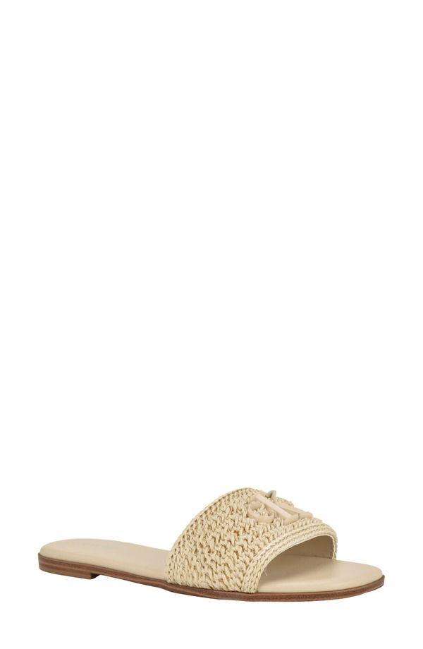 カルバンクライン レディース シューズ サンダル Calvin Klein Kamine Slide Sandal Ivory Woven アイボリー