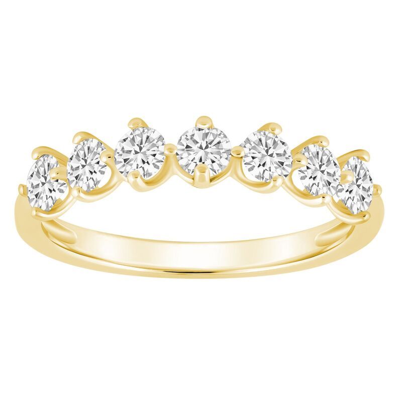 Alyson Layne レディース アクセサリー リング Alyson Layne 14k Gold 78 CaratW Diamond 7Stone Wedding Band 14k Gold ゴ