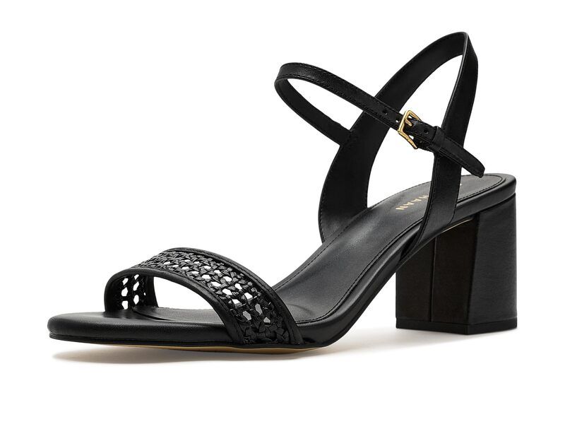 コールハーン レディース シューズ ヒール サンダル Cole Haan Josie Block Heel Sandals 65mm Black LeatherBlack Woven ブラック