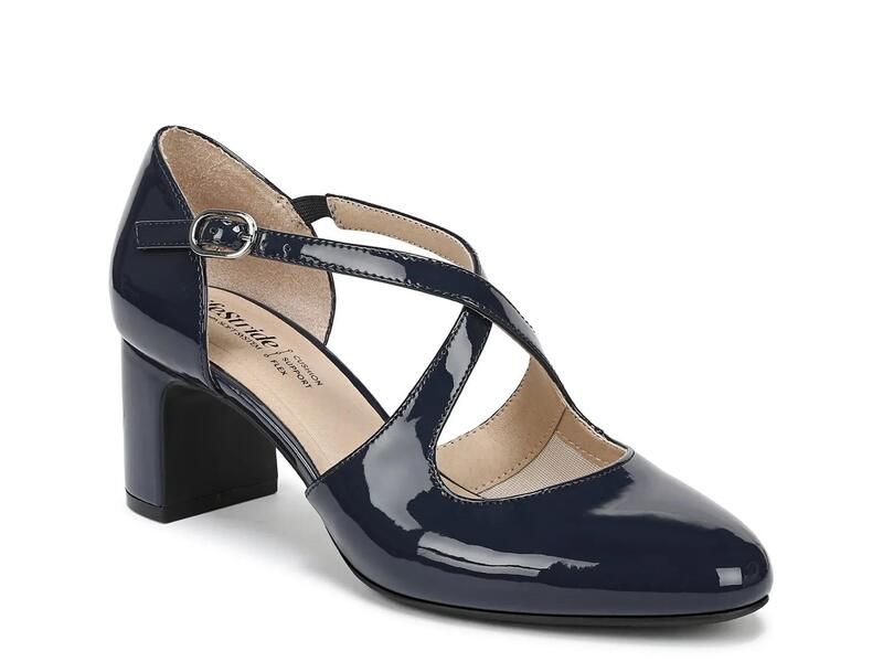 ライフストライド レディース シューズ パンプス LifeStrideTracy Pump Lux Navy Patent Synthetic ネイビー