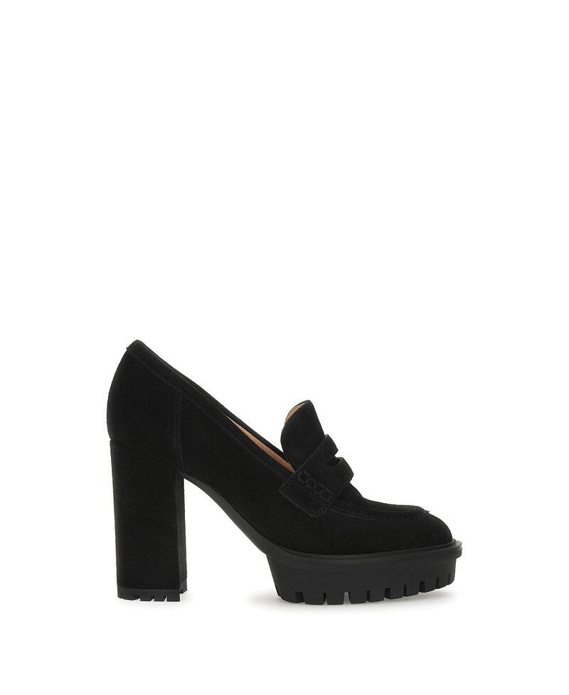 ジャンヴィト ロッシ レディース シューズ パンプス Gianvito Rossi Womens Barry Mocassin Pumps Black Suede Leather ブラック