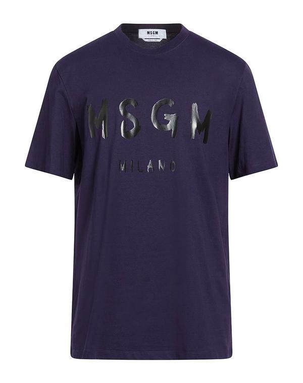 エムエスジイエム メンズ トップス Tシャツ MSGM Dark Purple パープル