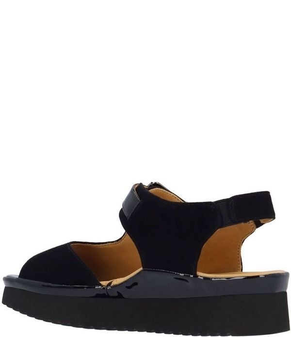 ラモールドピード レディース シューズ サンダル プラットフォーム スエード LAmour Des Pieds Azenor Suede and Patent Platform Wedge Sanda