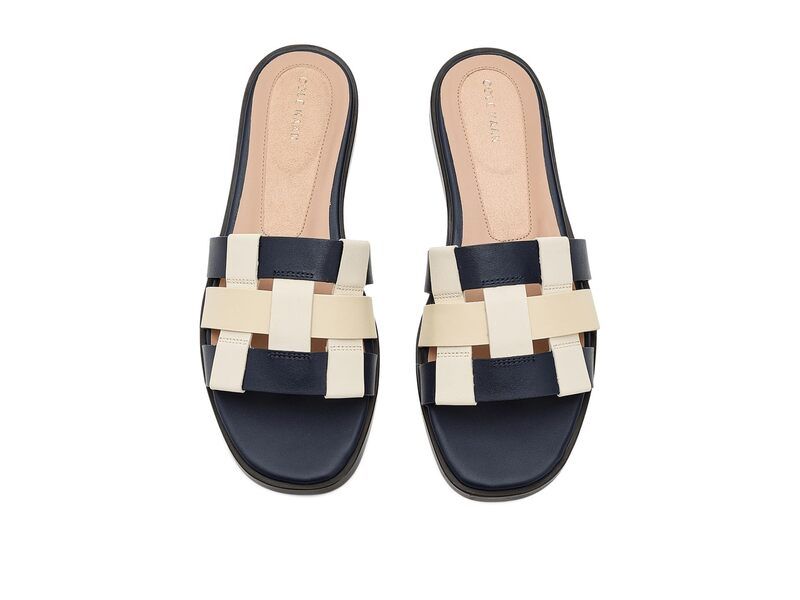 コールハーン レディース シューズ サンダル Cole Haan Goto Ensley Slide MidnightAlabaster Leather コールハーン レディース シューズ サンダル Cole Haan Goto Ensley Slide MidnightAlabaster Leather