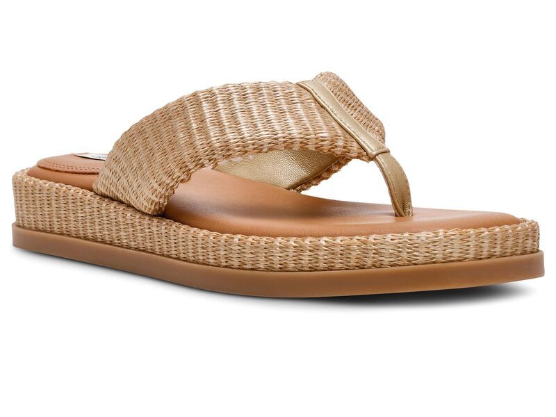 スティーブ マデン レディース トップス シャツ Steve Madden Bella Gold Raffia ゴールド