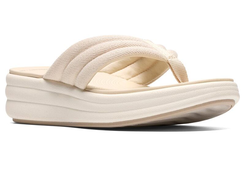クラークス レディース シューズ サンダル Clarks Drift Carmen Cream Textile クリーム