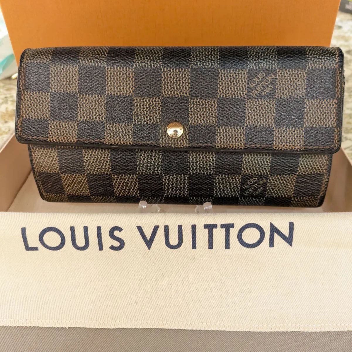 LOUIS VUITTON　ルイ・ヴィトン　二つ折り財布　ダミエ　14100