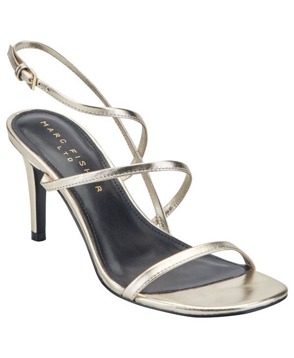 マーク・フィッシャー レディース シューズ サンダル レザー Marc Fisher LTD Womens Denzi Strappy Leather Stiletto Sandals Gold Le