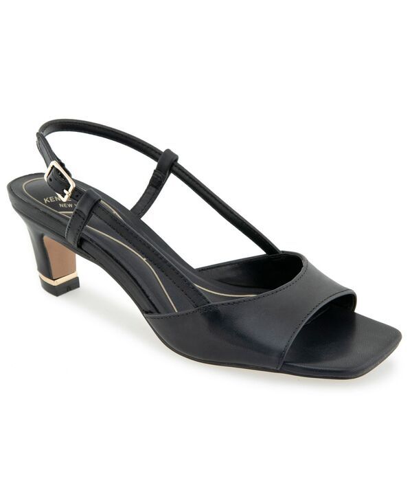ケネスコール レディース シューズ サンダル Kenneth Cole New York Womens Anna Slingback Dressandals Black Leather ブラック