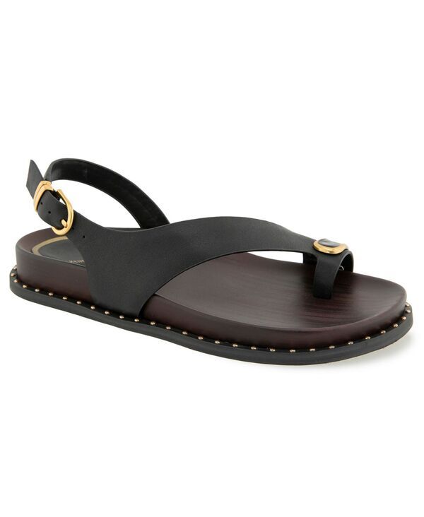 ケネスコール レディース シューズ サンダル Kenneth Cole New York Womens Dixon Footbed Sandals Black Leather ブラック