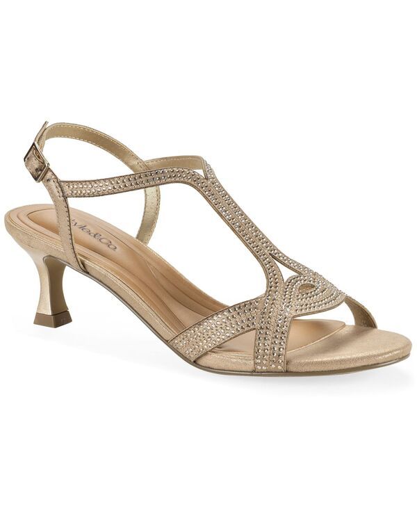 スタイルアンドコー レディース シューズ サンダル ヒール Style Co Womens Ginnyy Evening Kitten Heel Sandals Platino
