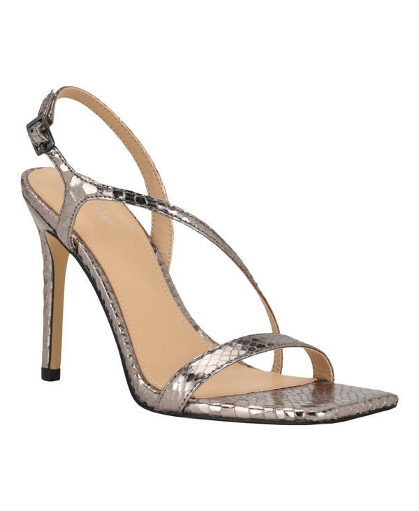 カルバンクライン レディース シューズ サンダル Calvin Klein Womens Tansley Strappy Stiletto Dressandals Pewter Snake ピューター