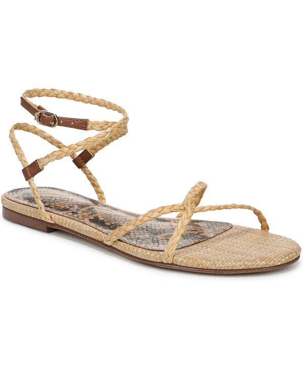 サムエデルマン レディース シューズ サンダル Sam Edelman Womens Ellina Braid Strappy Sandals Natural Beige Faux Raffia ベー