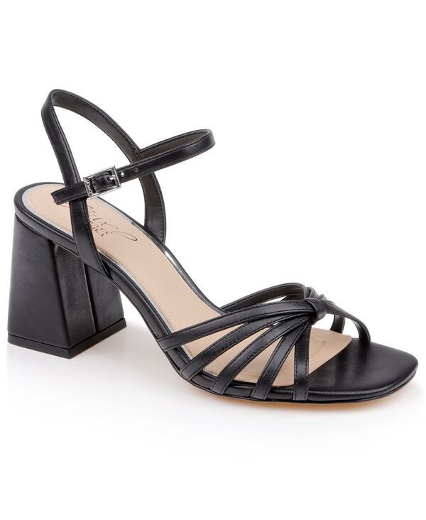 ジュウェルダグレイミシュカ レディース シューズ サンダル Jewel Badgley Mischka Womens Patience Square Toe Dressandals Black Lea