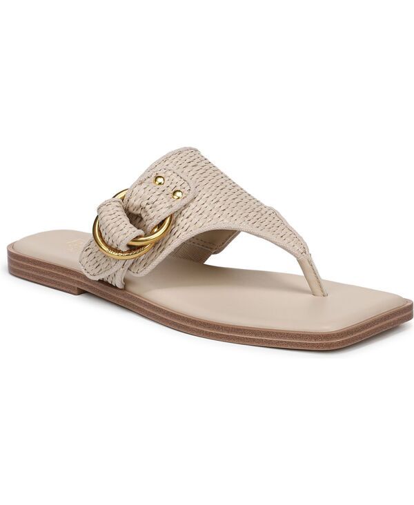 フランコサルト レディース シューズ サンダル Franco Sarto Womens Mavie Open Toe Thong Sandals Linen White Woven Fabric ホワ