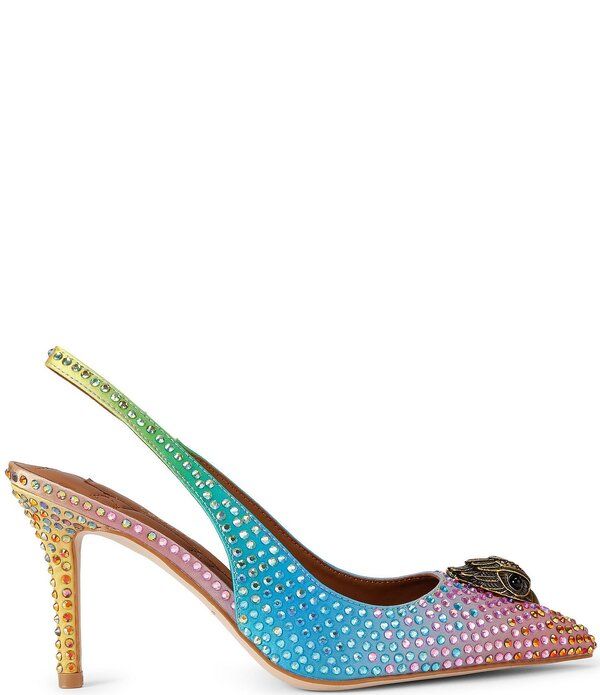 カートジェイガーロンドン レディース シューズ ヒール Kurt Geiger London Belgravia Rainbow Crystal Embellished Sling 85 Pumps