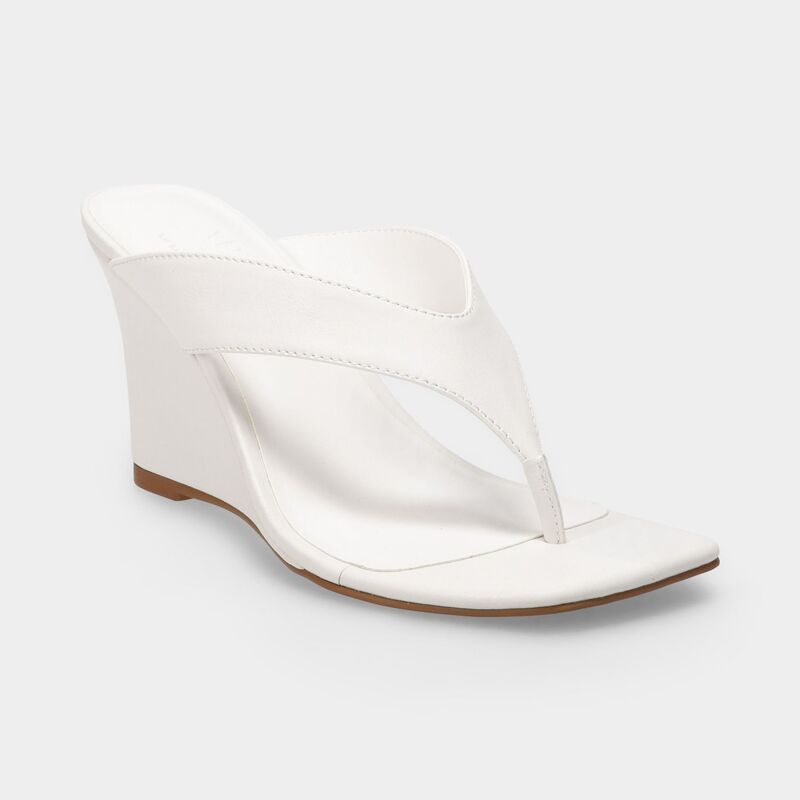アプトナイン レディース シューズ パンプス サンダル Apt 9 JONNES Womens Wedge Thong Sandals White ホワイト