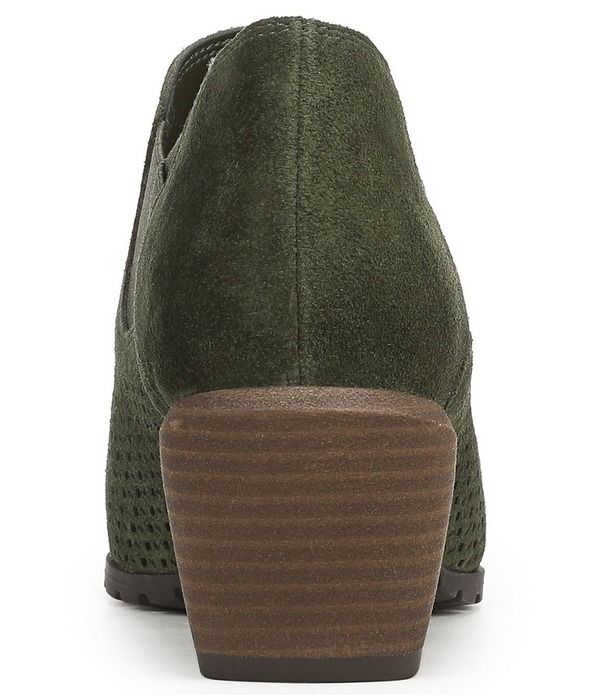 バイオニック レディース シューズ ブーツ・レインブーツ スエード ヒール Vionic Bethany Perf Suede Stacked Heel Booties Olive Moss オリーブ