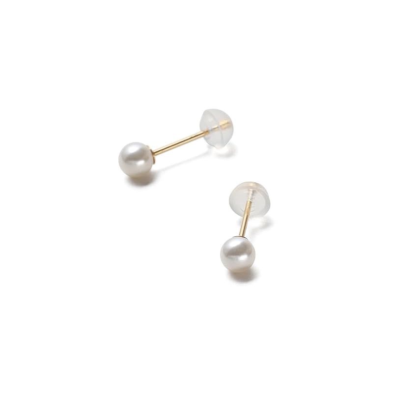 [VOTRE COUTURE] パール ピアス 高級国産 グランプレミアム 真珠 レディース ホワイト K18イエローゴールド 3ｍｍ ブランド10年保証