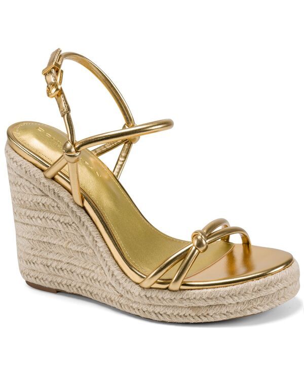ダナ キャラン ニューヨーク レディース シューズ サンダル Donna Karanew York Womens Yvette Wedge Sandals Gold Smooth ゴールド