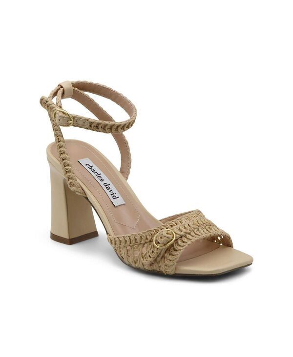 チャールズ・デイビッド レディース シューズ サンダル ヒール Charles David Womens Rival High Block Heel Dressandal Natural