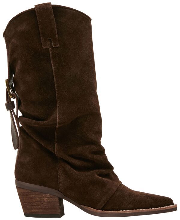 スティーブ マデン レディース シューズ ブーツ・レインブーツ Steve Madden Womens Aldora Western Slouch Boots Chocolate Suede チョコレ