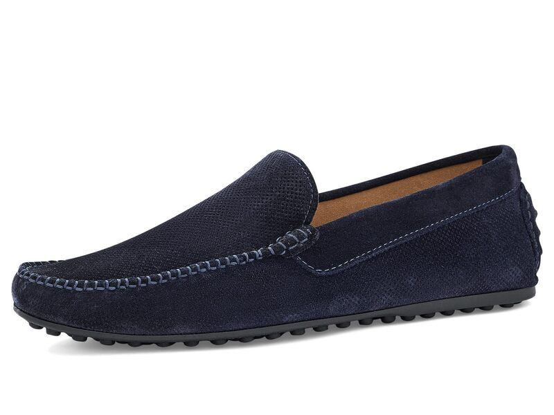 アンドレアース メンズ シューズ スリッポン・ローファー Andre Assous Chris Navy Suede ネイビー