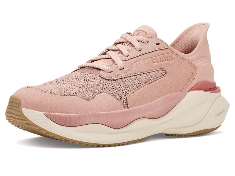 クラークス レディース シューズ スニーカー Clarks Pace Pink Combi Textile ピンク
