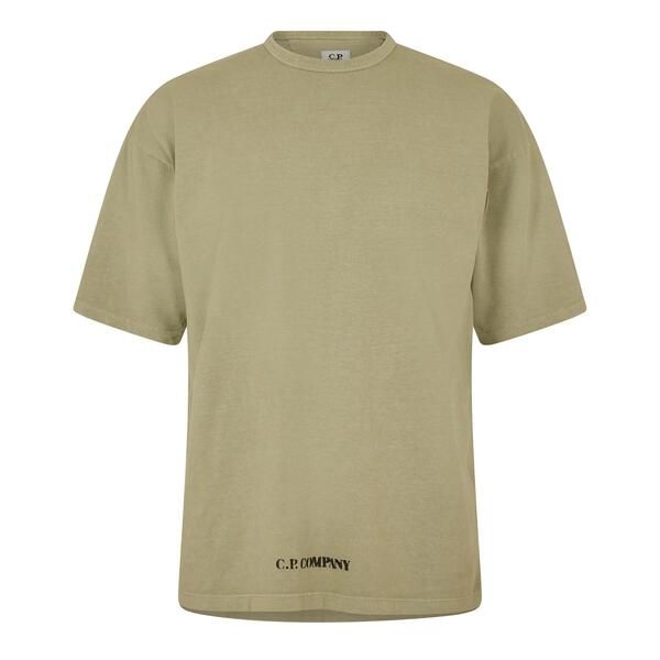 シーピーカンパニー メンズ トップス Tシャツ ロゴ CP Company CP Back Logo TSn61 Moss Grey 610 グレー