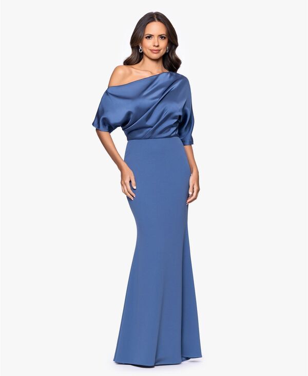 ベッツィアンドアダム レディース トップス ワンピース Betsy Adam Womens OffTheShoulder Gown Slate スレート