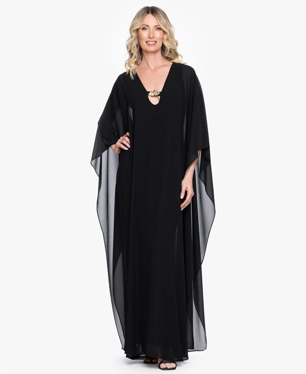 ベッツィアンドアダム レディース トップス ワンピース Vネック Betsy Adam Womens VNeck Long Kaftan Dress Black ブラック ベッツィアンドアダム レディース トップス ワンピース Vネック Betsy Adam Womens VNeck Long Kaftan Dress Black ブラック