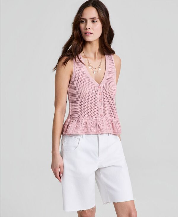 アンドノウディス レディース トップス シャツ Vネック ニット And Now This Womens VNecknit Peplum Top Faded Petal