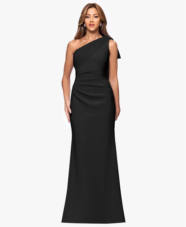 エスケープ レディース トップス ワンピース ワンショルダー XSCAPE Womens OneShoulder Ball Gown Dress Black ブラック