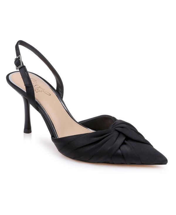 ジュウェルダグレイミシュカ レディース シューズ パンプス Jewel Badgley Mischka Womens Zariel Slingback Dress Pumps Black Satin